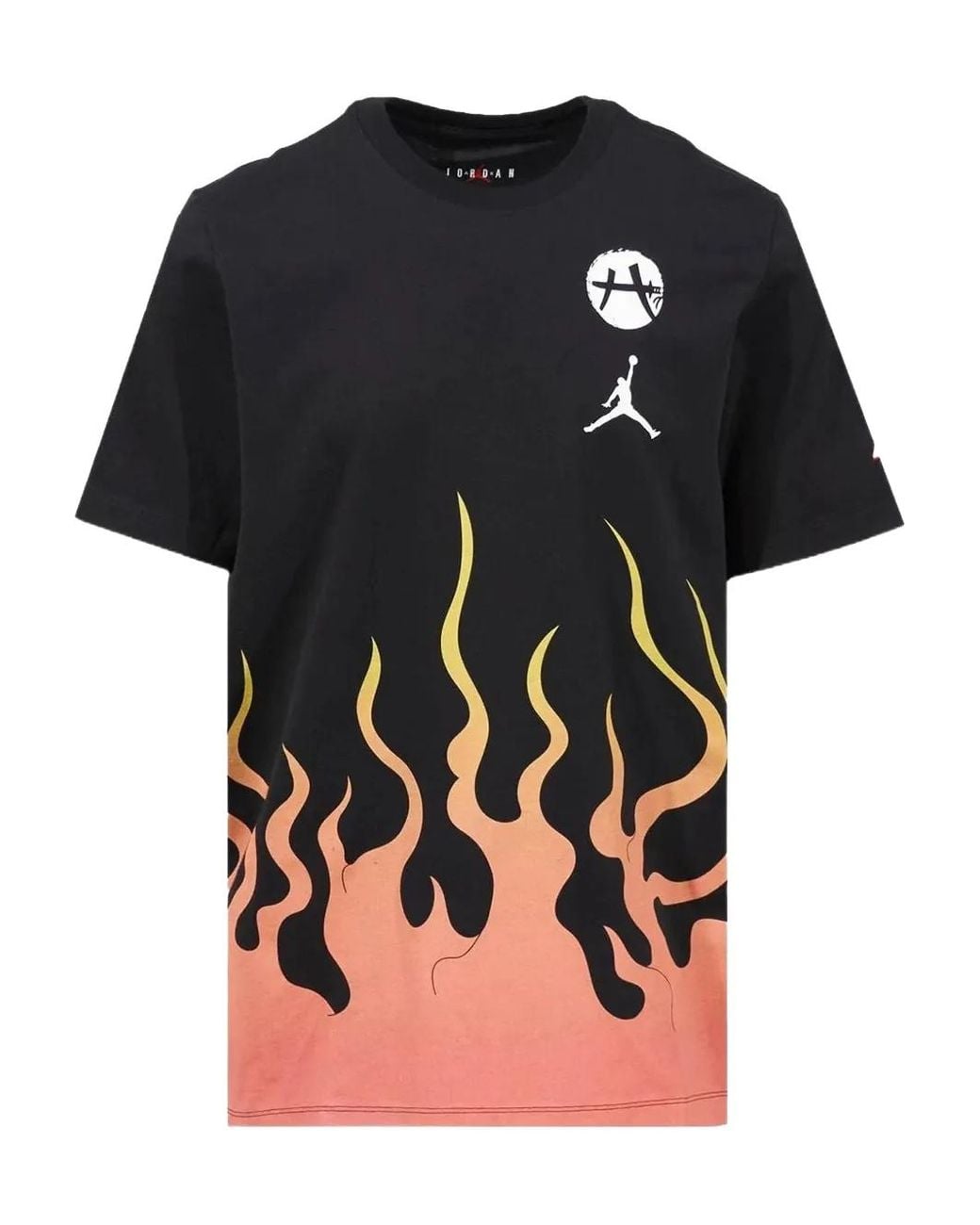 Nike Black X Rui Hachimura Flame-Print Logo T-Shirt for men