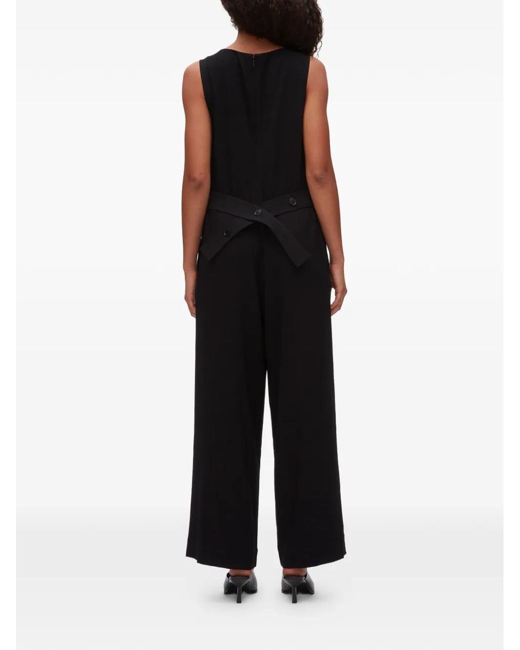 3.1 Phillip Lim Black Button Panel Jumpsuit