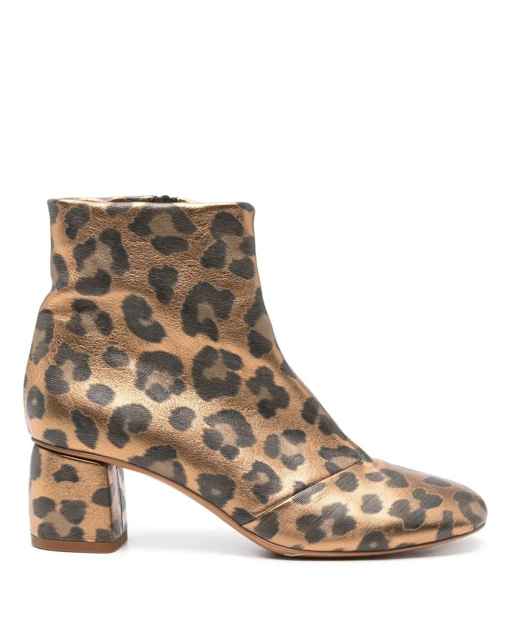 Forte_forte Brown Leopard-Print Ankle Boots