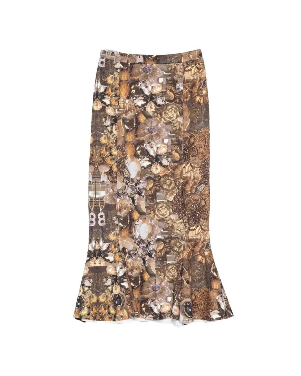 BARBARA BOLOGNA Natural Jewel-Print Maxi Skirt