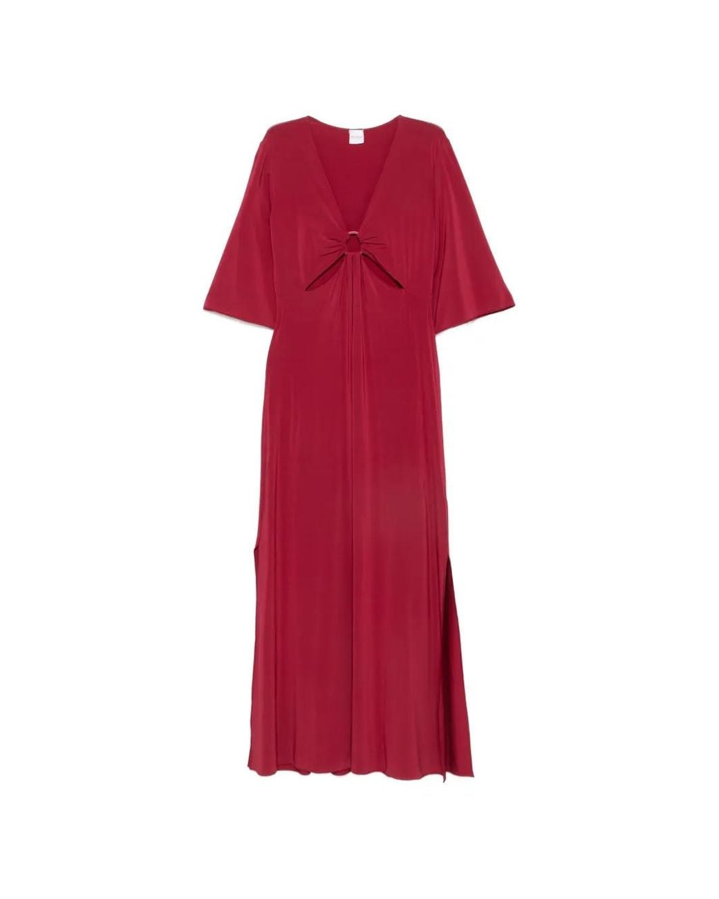 Max Mara Red Bchriga Cut-Out Ring-Detail Dress