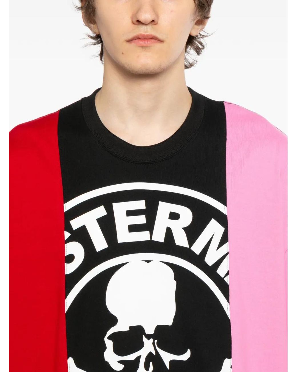MASTERMIND WORLD Red T-Shirt À Design Colour Block for men
