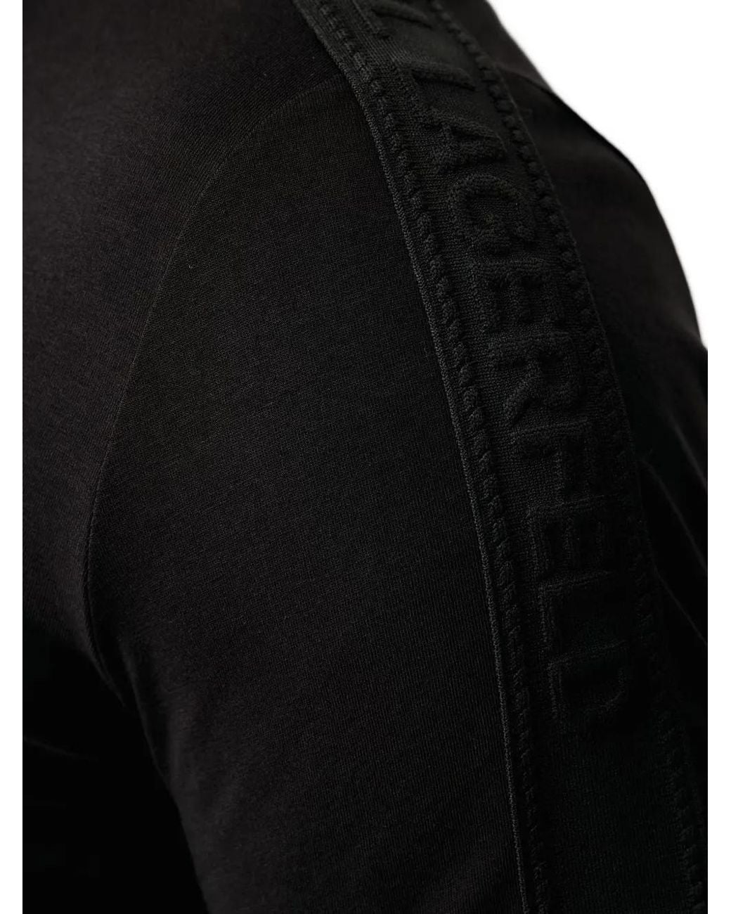 Karl Lagerfeld Black Logo-Tape Polo Shirt for men