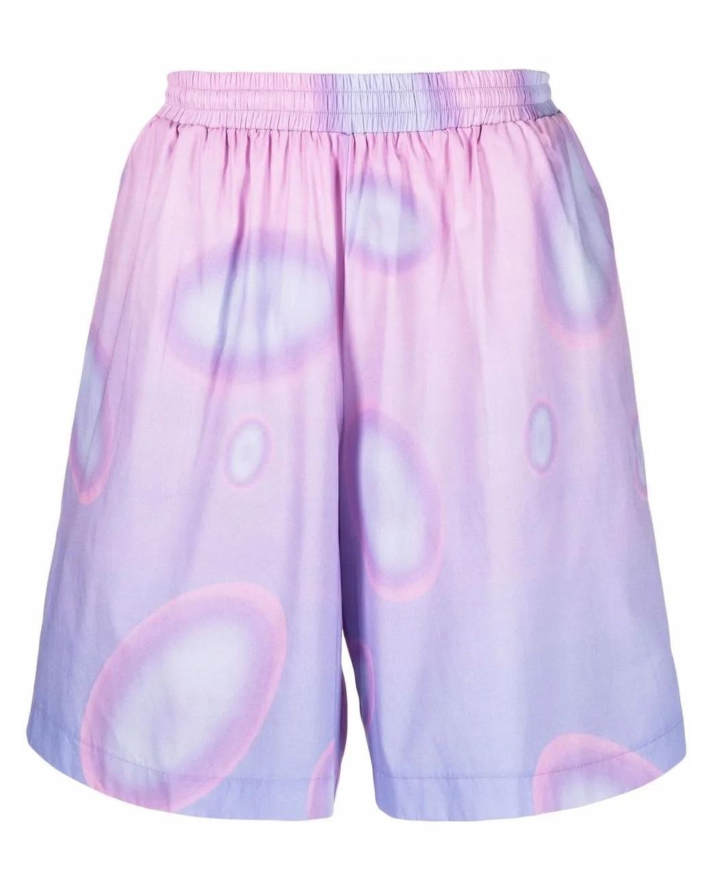 Bonsai Purple Circle-Print Gradient Shorts for men