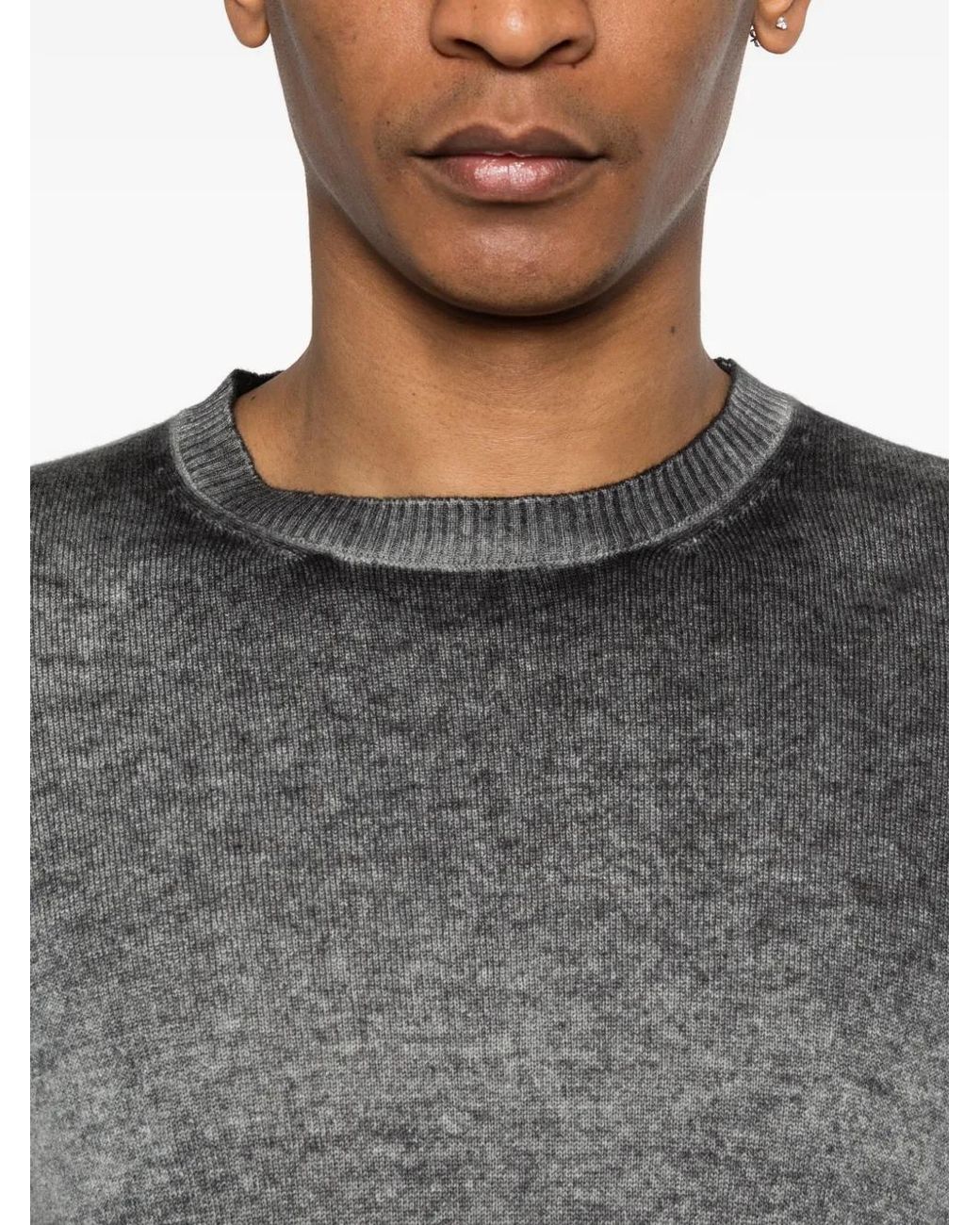 Avant Toi Gray Crew Neck Sweater for men