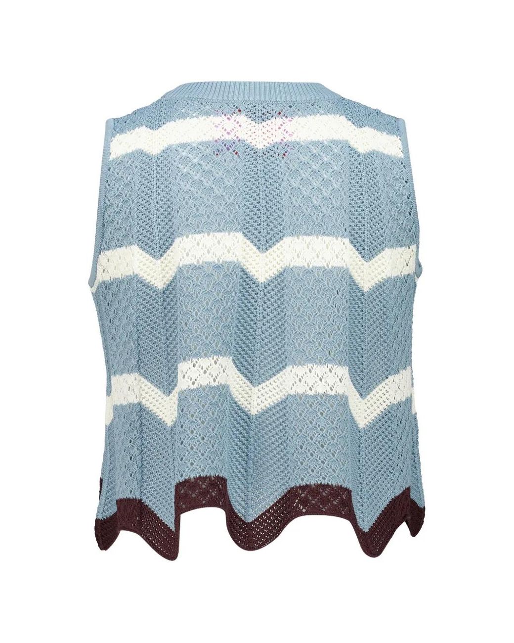 LaDoubleJ Blue Chevron Top