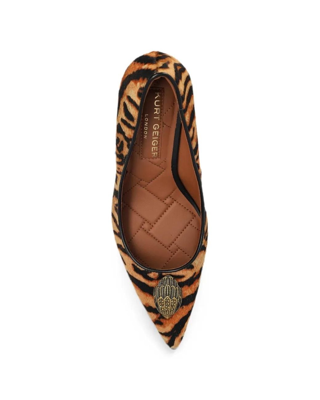 Kurt Geiger Brown Belgravia Eagle Court Tiger-Print Pumps