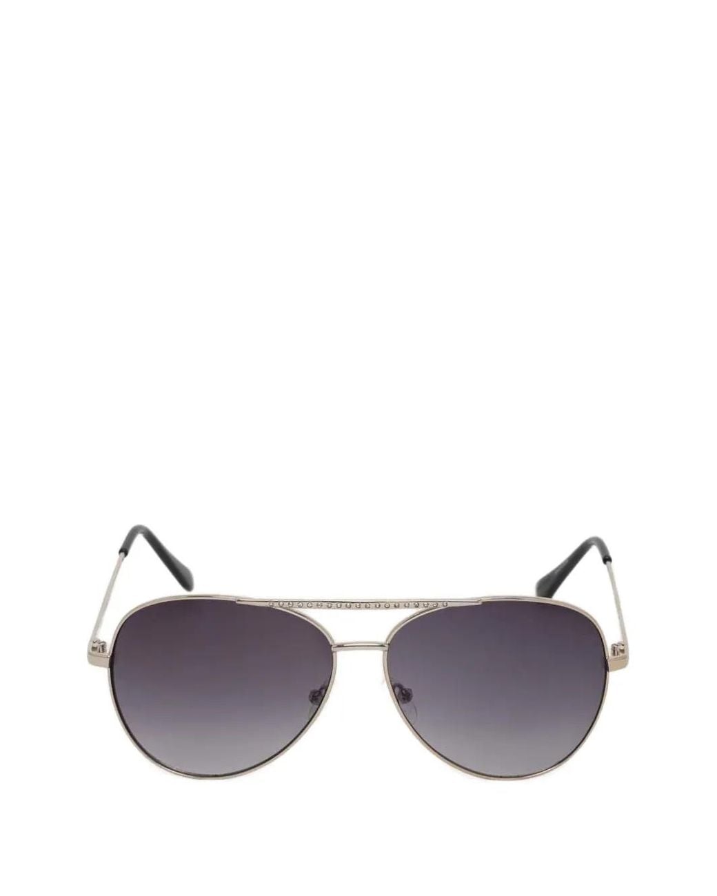 GUESS EYEWEAR Purple Crystal-Embellished Pilot-Frame Sunglasses