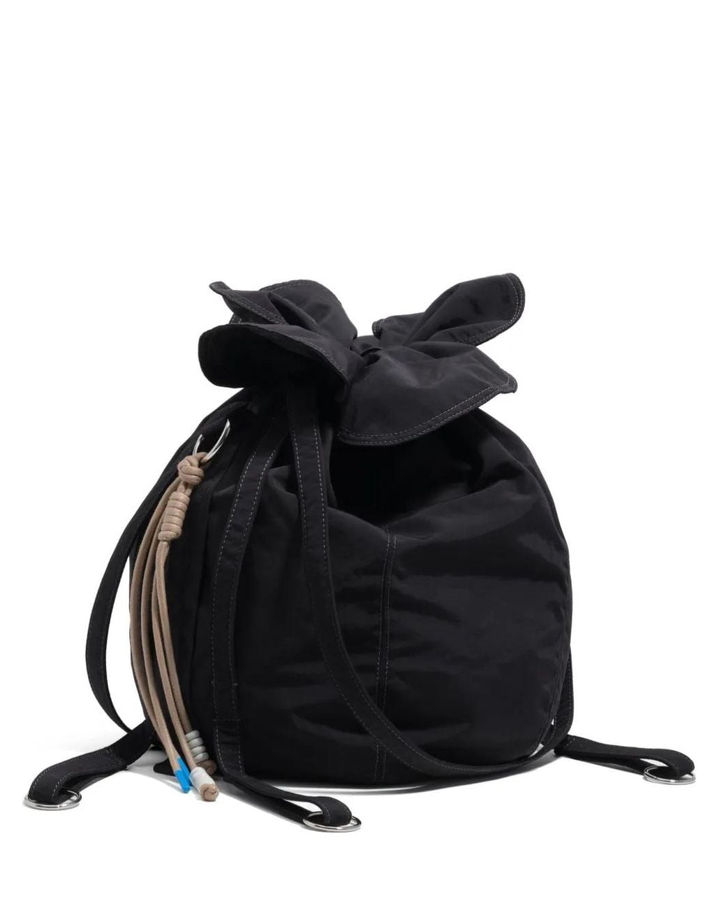 Bimba Y Lola Black Large Petal-Shaped Bag