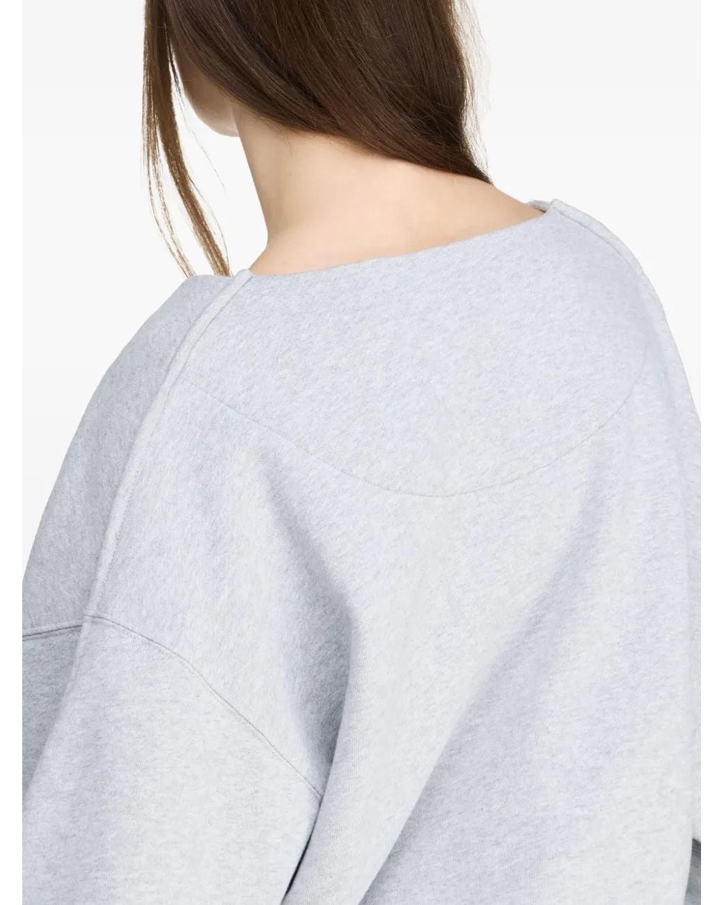 J.W. Anderson White Rounded Wrap-Front Sweatshirt