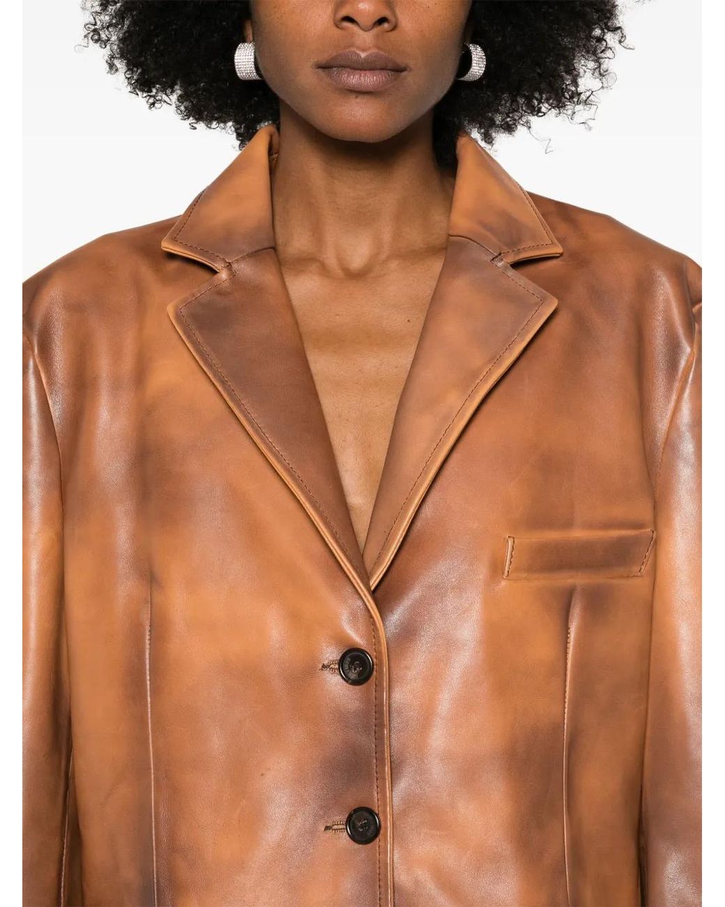 GIUSEPPE DI MORABITO Brown Spray-Paint Effect Blazer