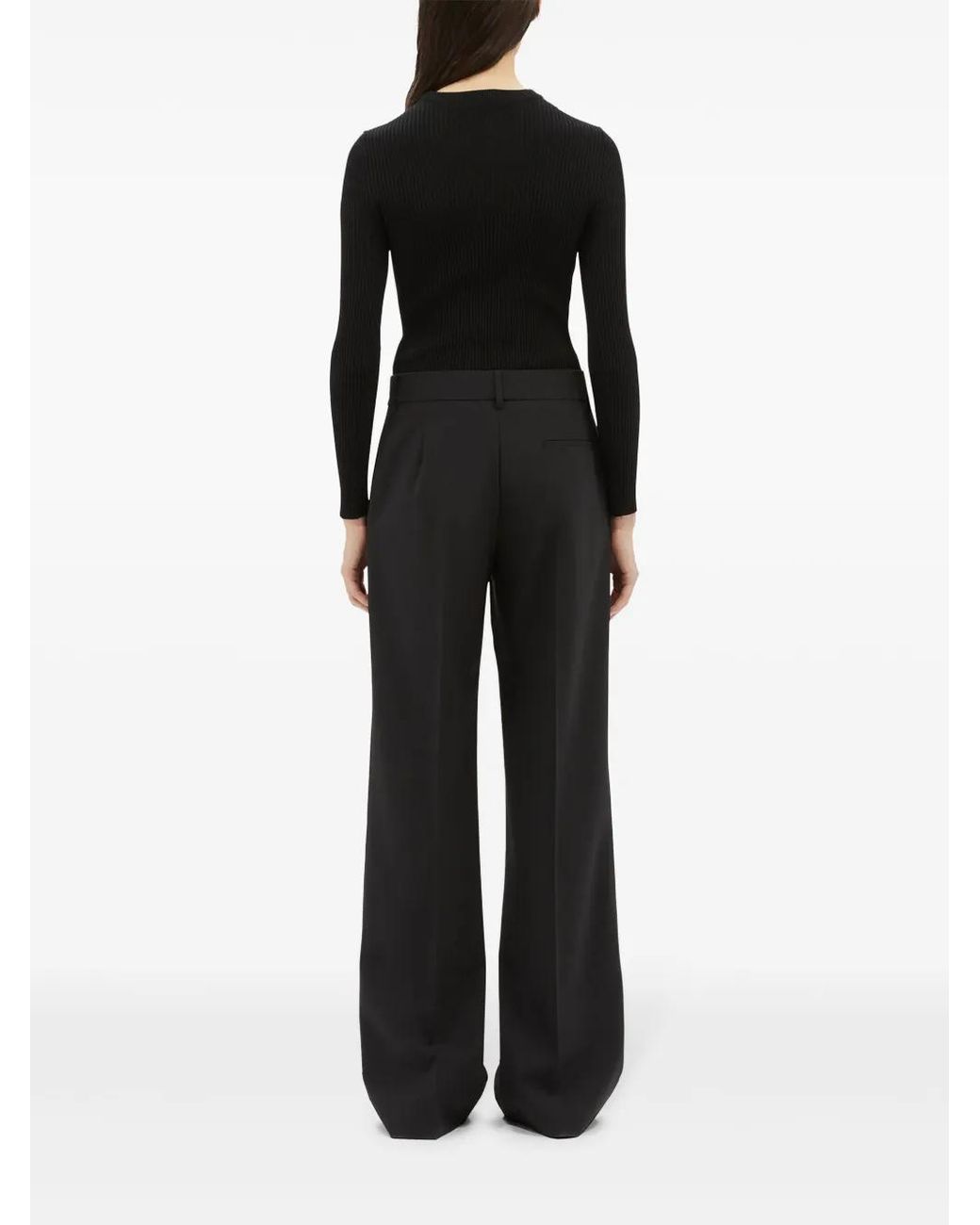 MSGM Blue Tailored Cotton Trousers