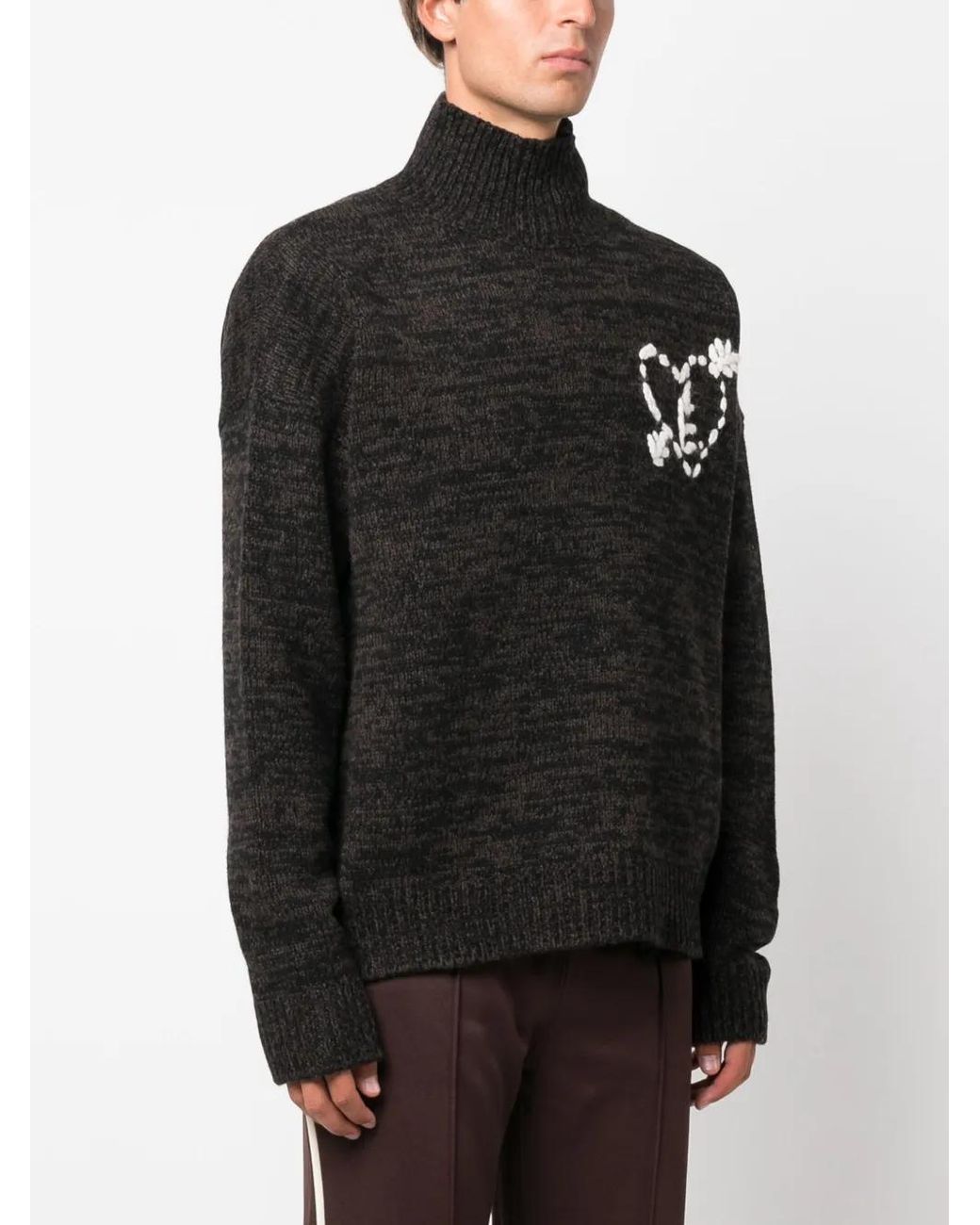 Etudes Studio Black Quartier Mouline Wool Jumper