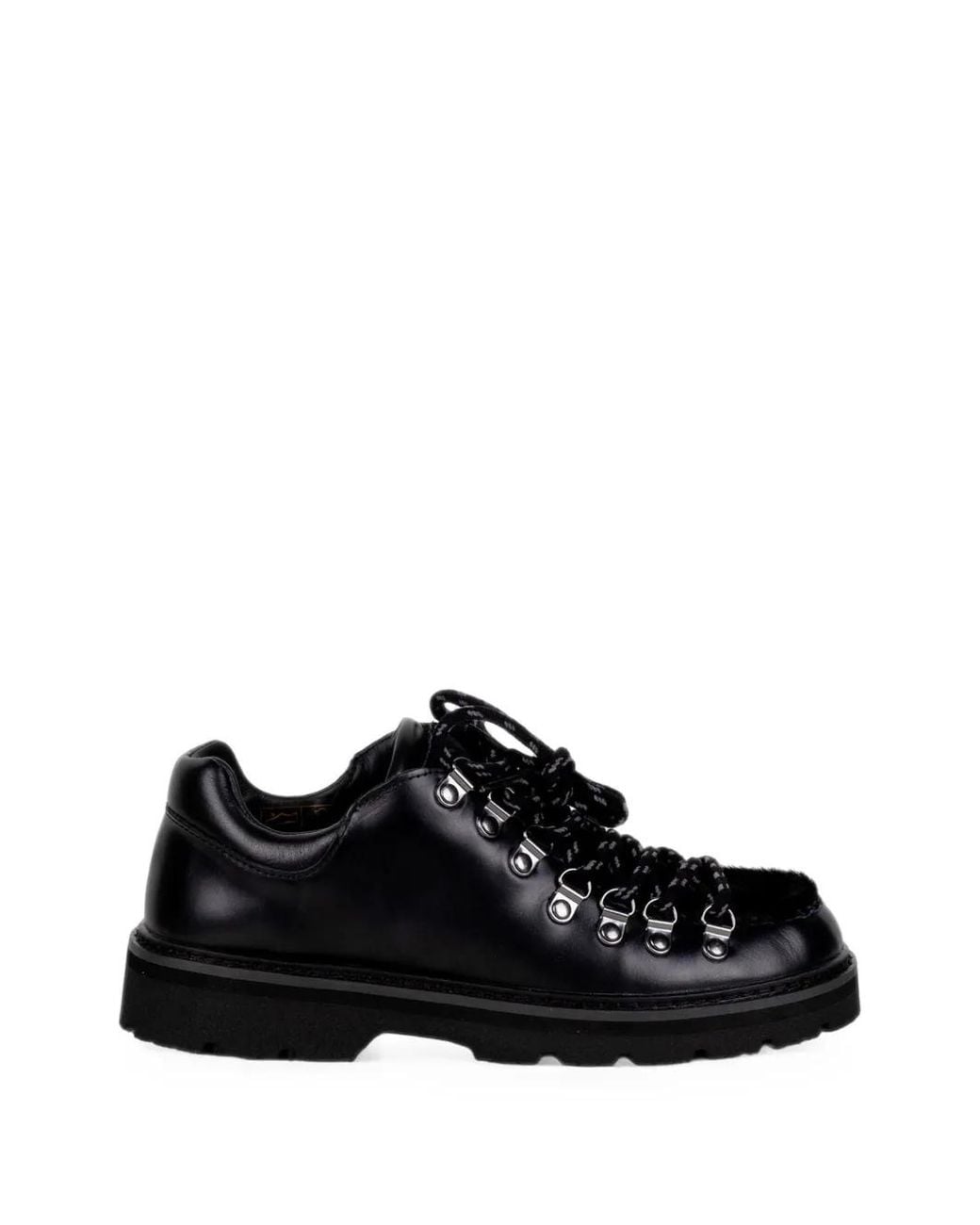 Stokton Black Lace-Up Leather Derby Shoes
