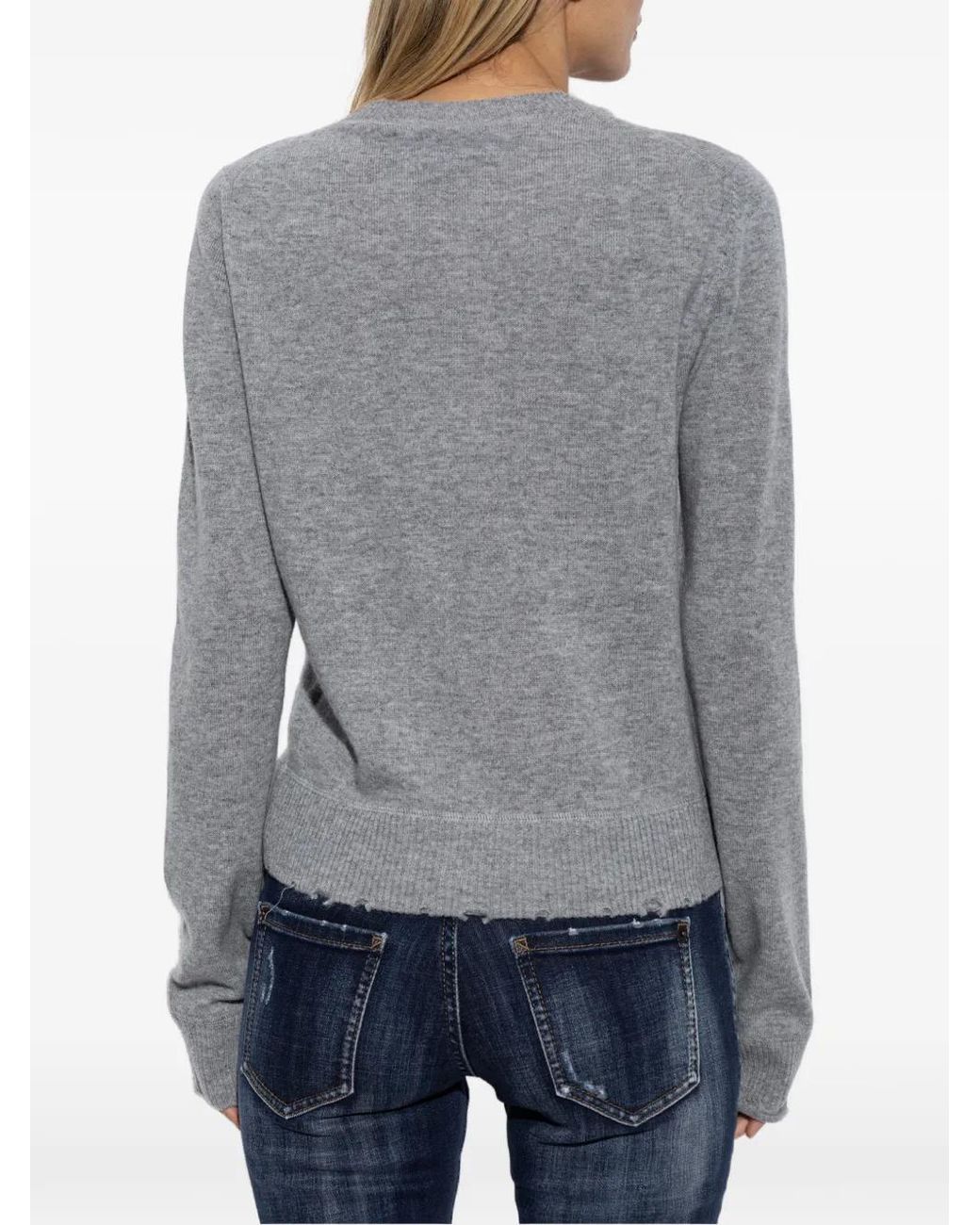 Pull À Effet Usé DSquared² en coloris Gray