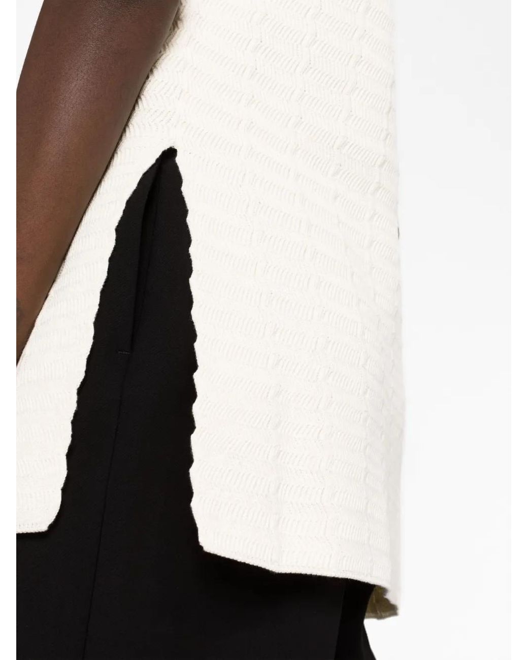 Jil Sander White Sleeveless Knitted Top