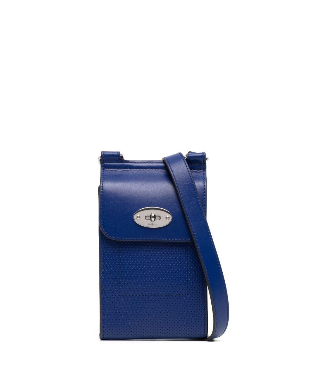 Mulberry Mini Antony Leather Messenger Bag in Blue Lyst