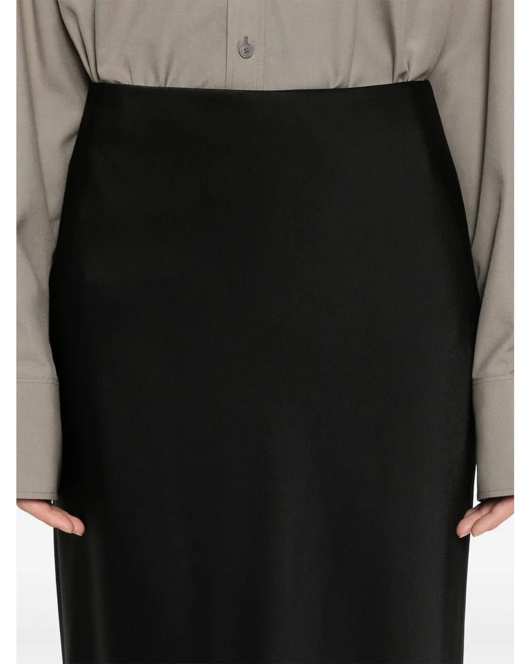 Carven Black Bias-Cut Maxi Skirt