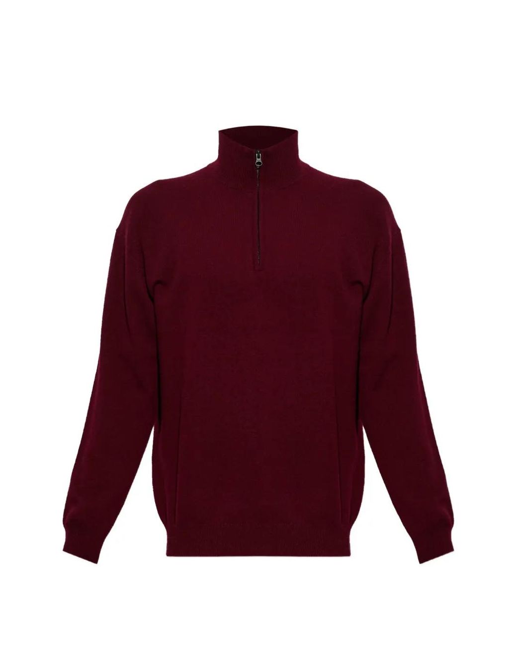 Lisa Yang Red Augustus Zip-Up Sweater for men
