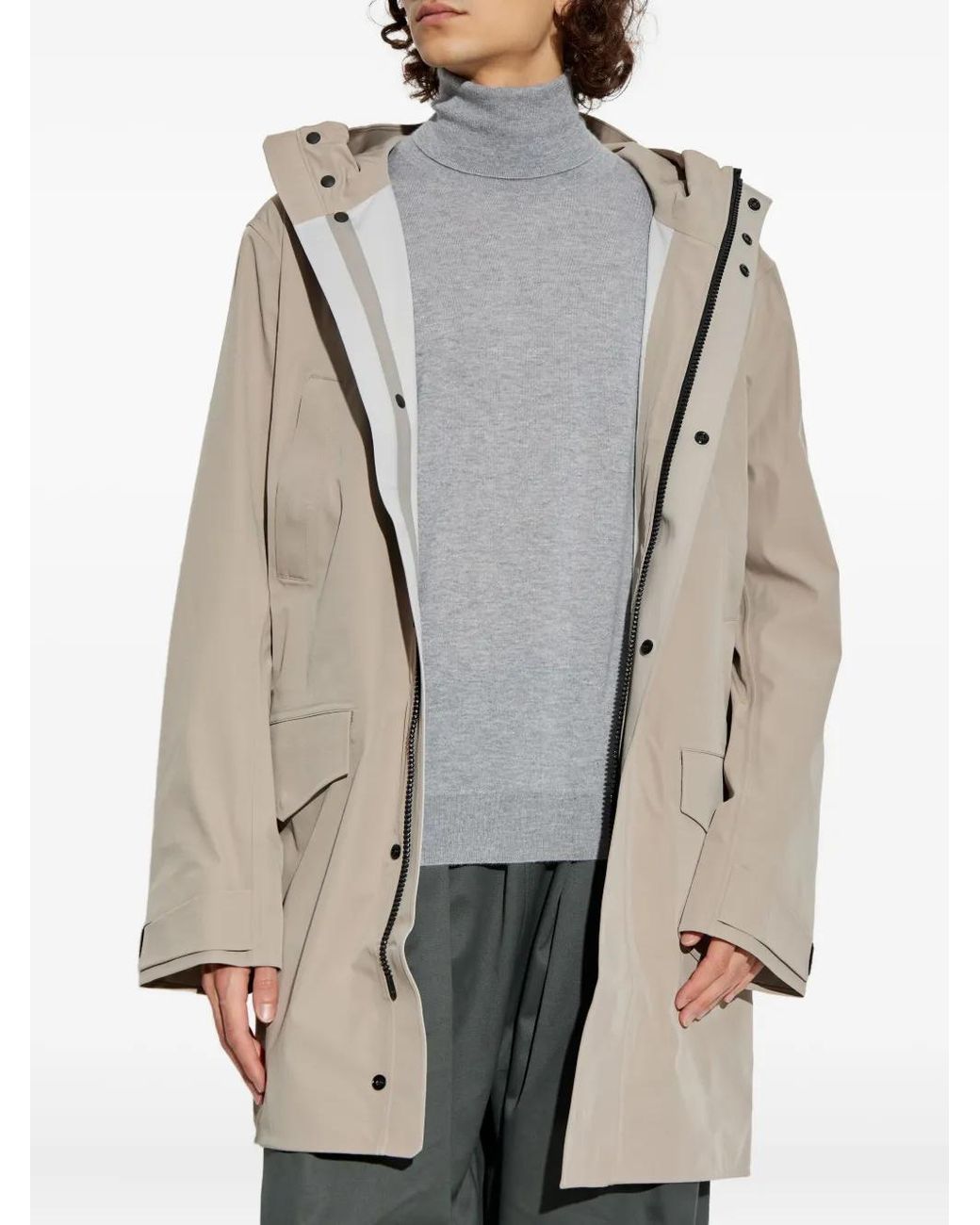 Canada Goose Natural Logo-Patch Parka Coat for men