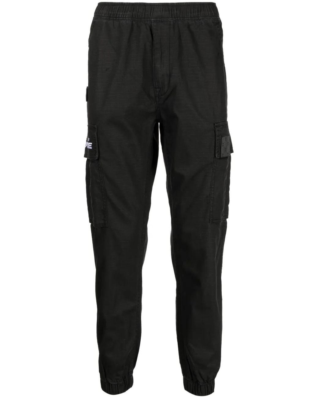 Aape By A Bathing Ape Black Tapered-Leg Cargo Trousers for men