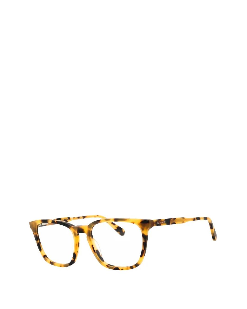 Gant Metallic Tortoiseshell-Effect Rectangle-Frame Glasses for men