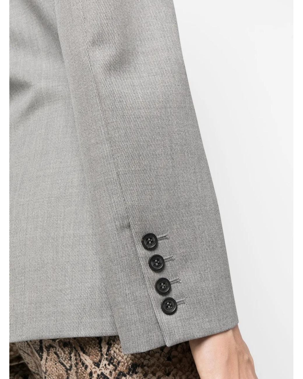 ARMARIUM Gray Double-Breasted Wool Jacket