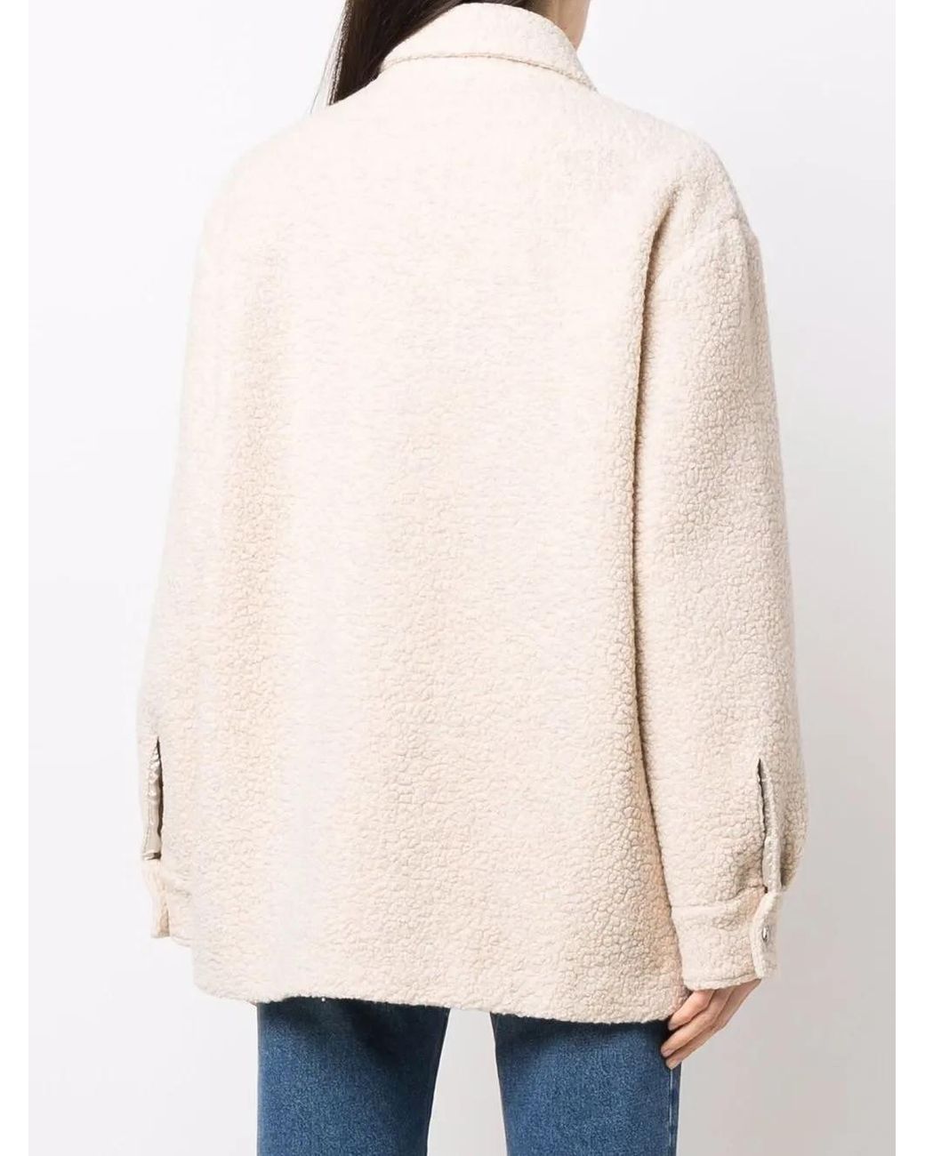Off-White c/o Virgil Abloh Natural Long-Sleeve Teddy Overshirt