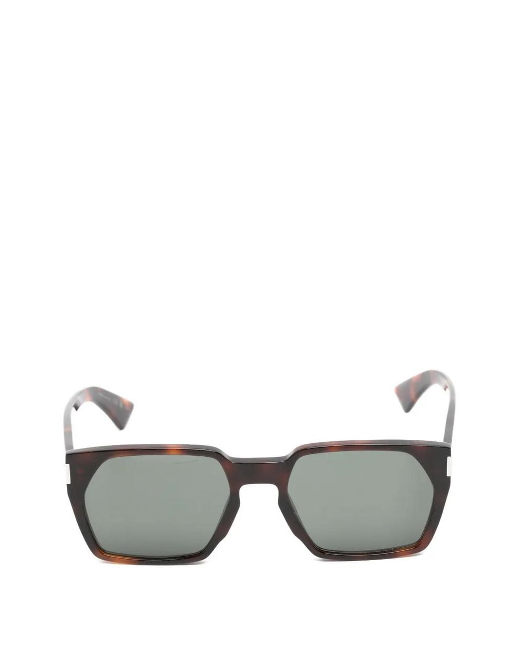 Saint Laurent Gray Lunettes De Vue Géométriques À Effet Écaille De Tortue