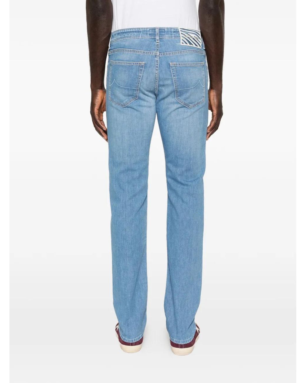 Jacob Cohen Blue Bard Belt-Loops Jeans for men