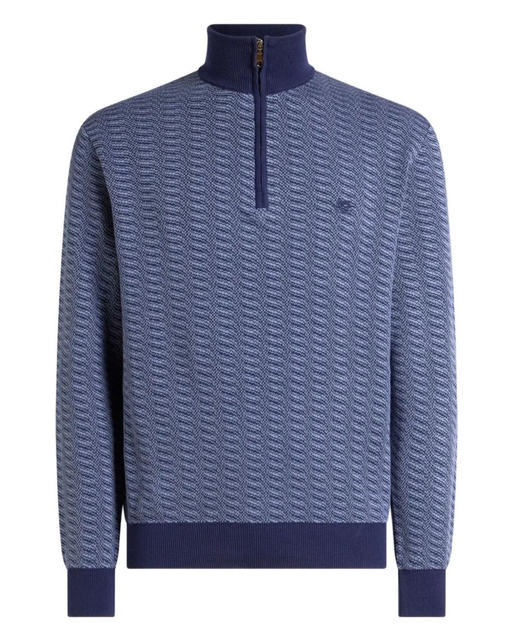Etro Blue Pull À Broderies for men