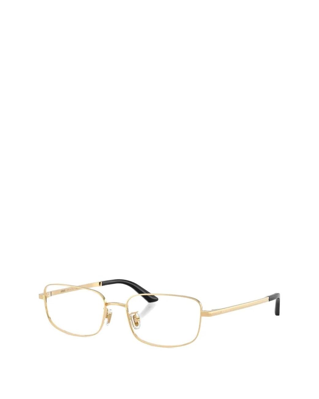 Versace White Rectangle-Frame Glasses