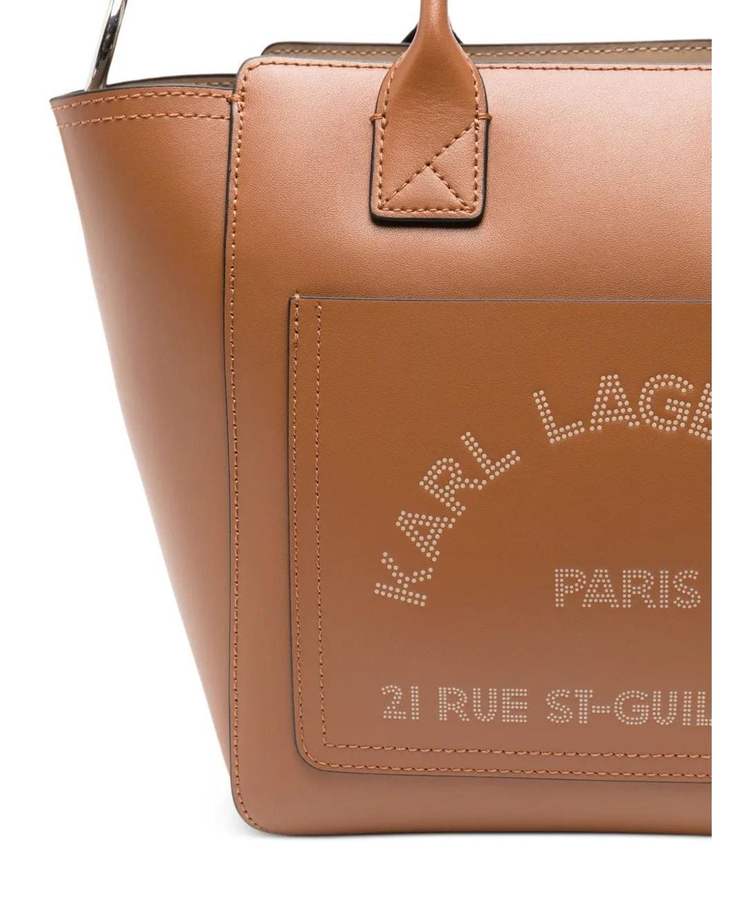 Karl Lagerfeld White Small K/Daily Leather Tote Bag