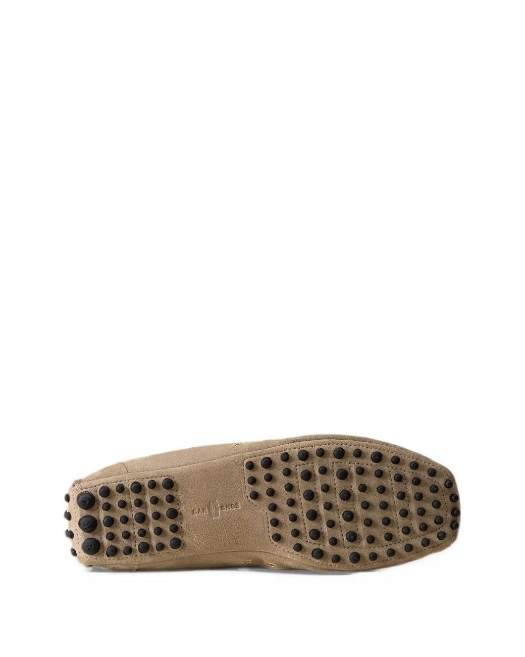 Car Shoe Brown Perforated Suede Sneakers for men