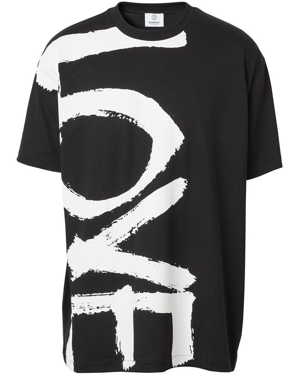 Burberry Cotton Love Print Oversized T-shirt in Black for Men - Save 8% ...