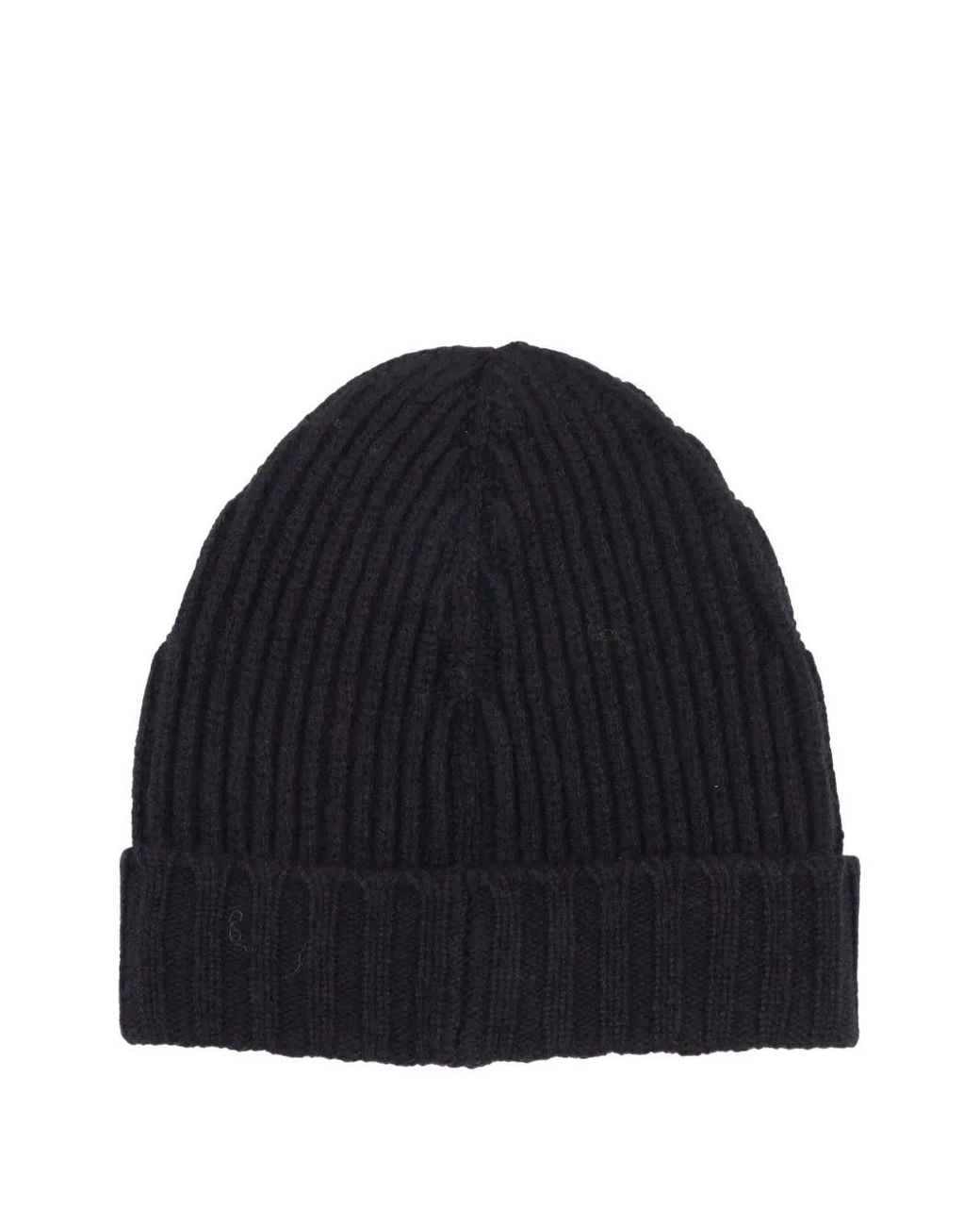 Fay Blue Ribbed Beanie Hat for men