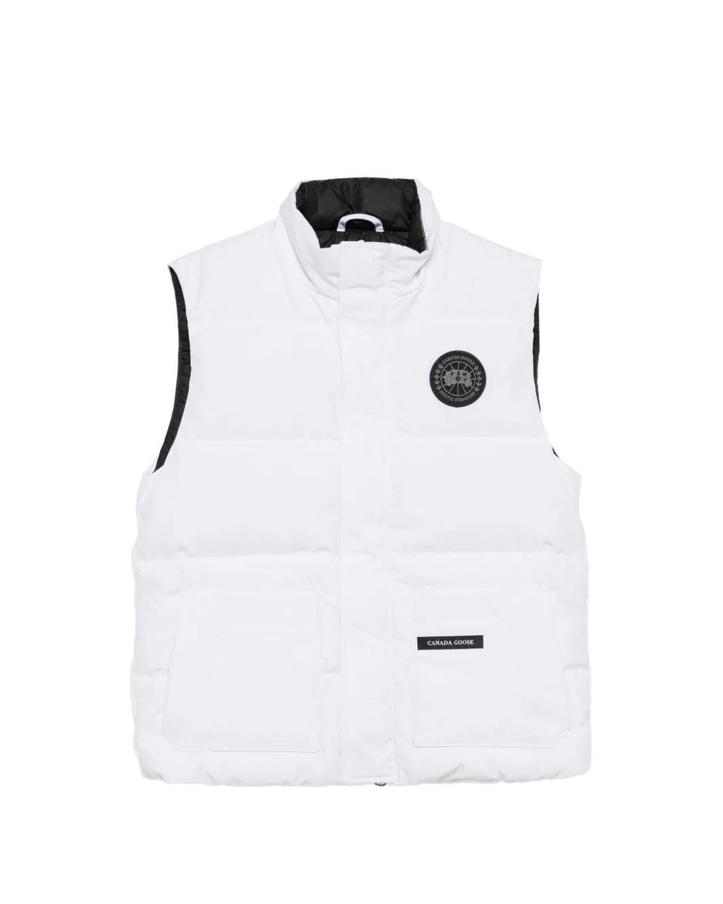 Canada Goose White Legacy Logo-Patch Quilted Gilet for men