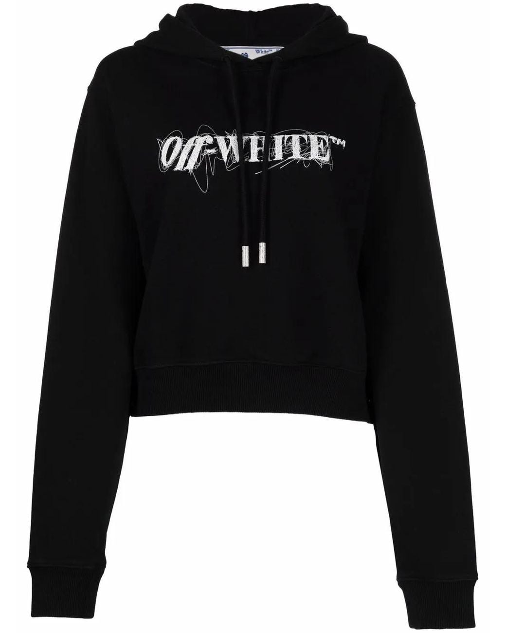 Off-White c/o Virgil Abloh Black Logo-Print Hoodie