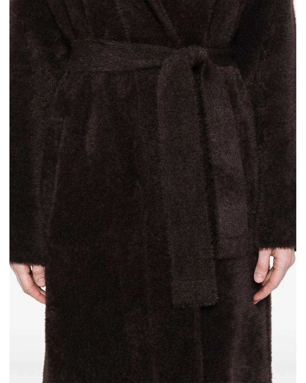 Pinko Black Uvaggio Fur With A Belt