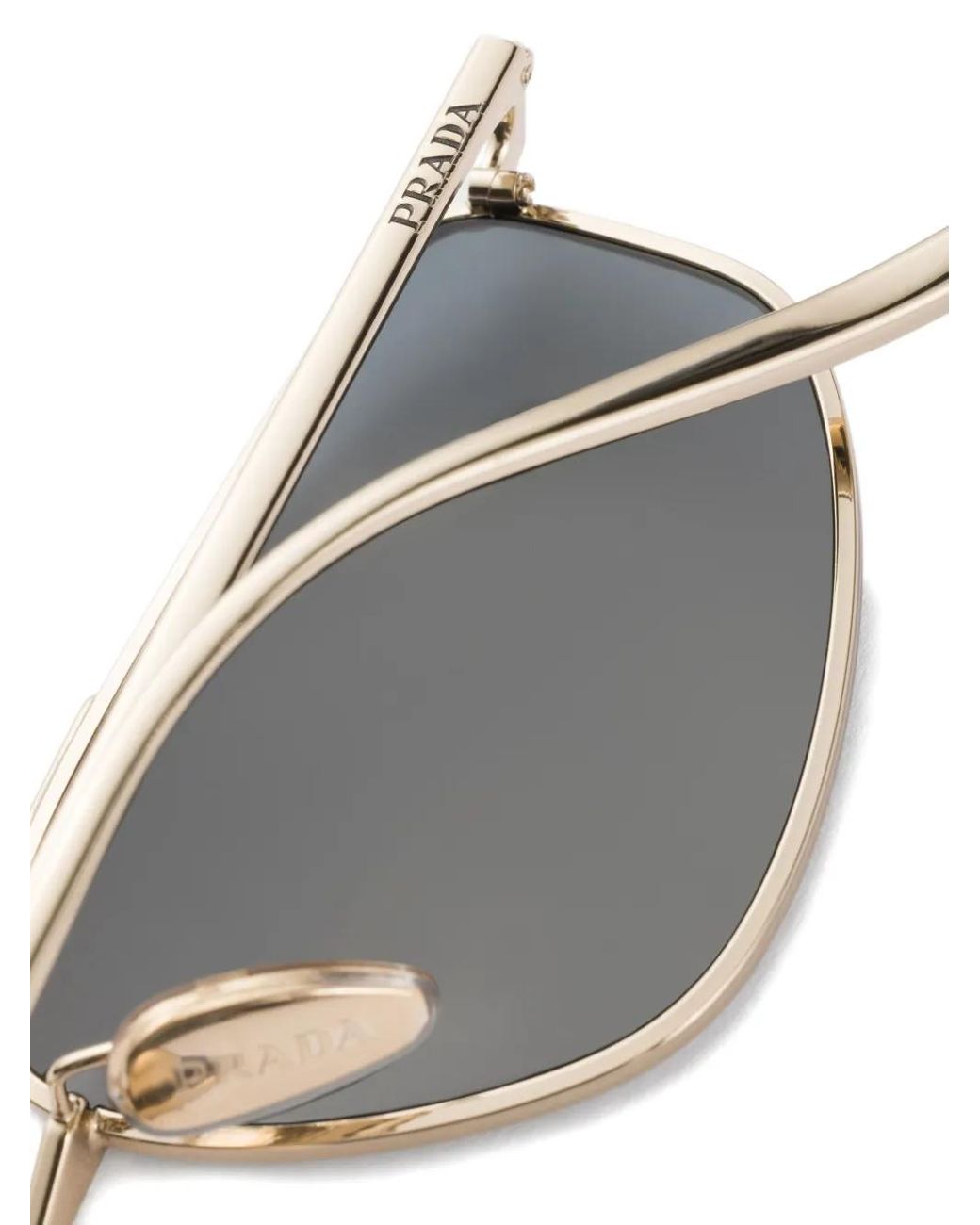 Prada Blue Geometric-Frame Sunglasses