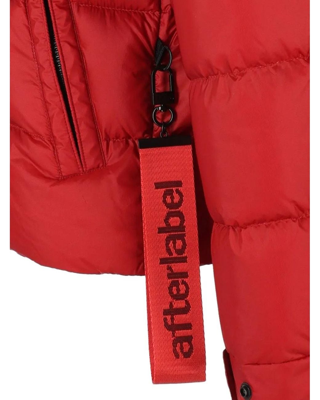AFTER LABEL Red Doudoune Verbier À Capuche for men