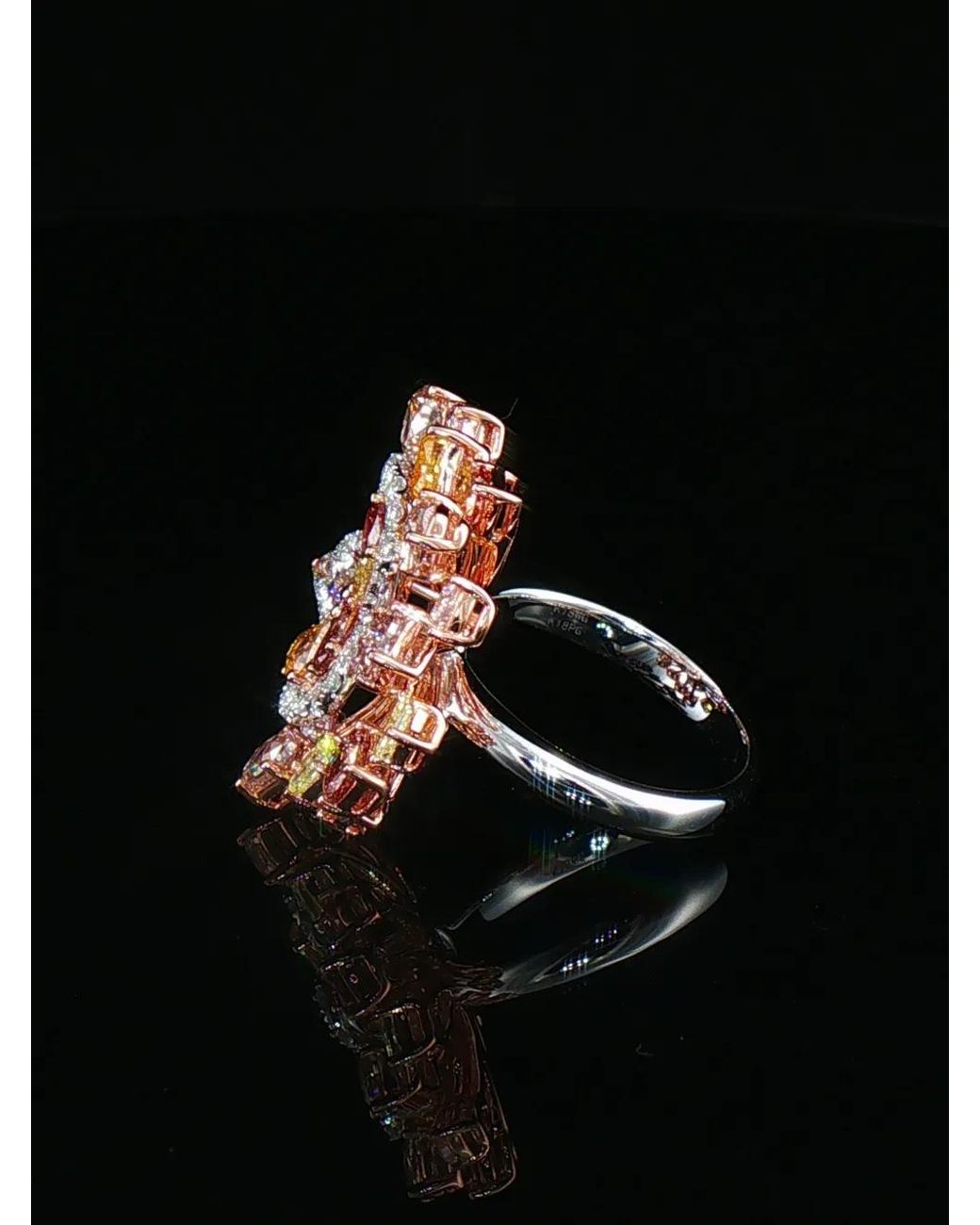 HYT Jewelry White Bague Pavée De Diamants Blancs