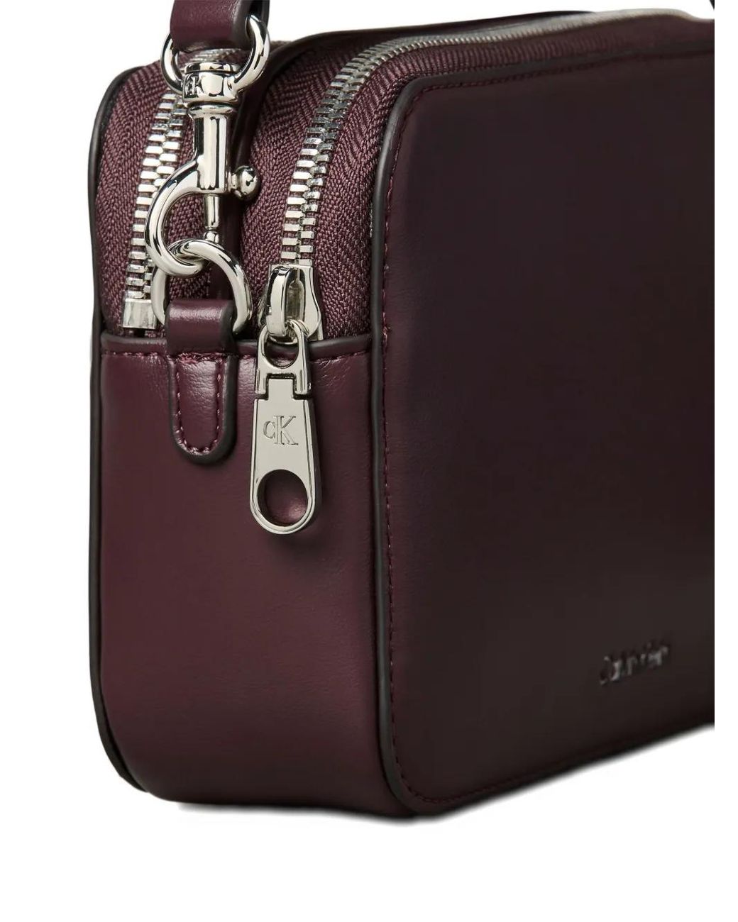 Calvin Klein Purple Zip Shoulder Bag