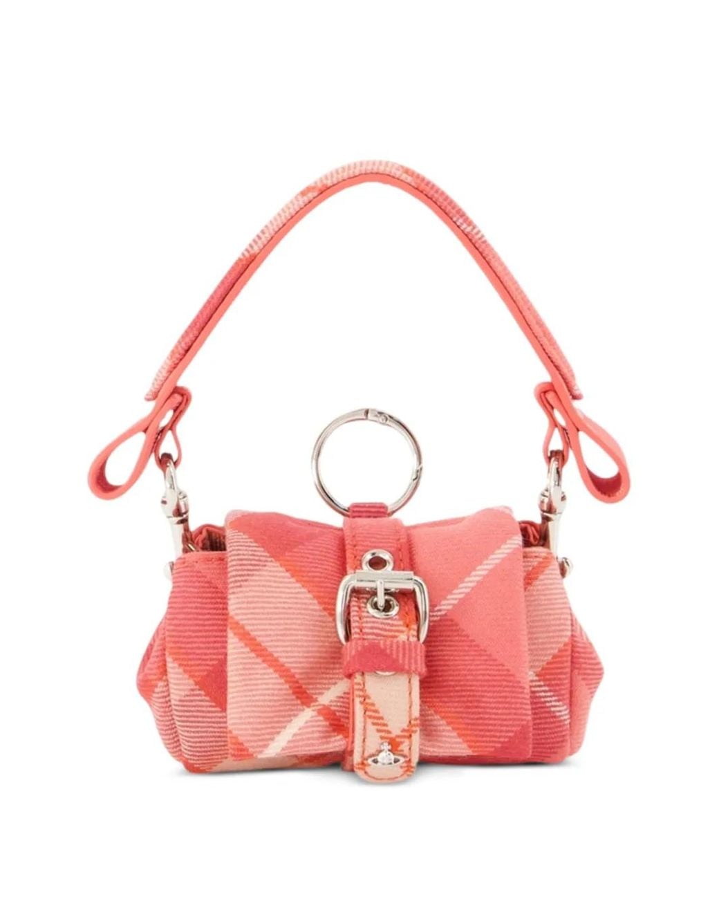 Vivienne Westwood Pink Hazel Treasure Check Bag Charm