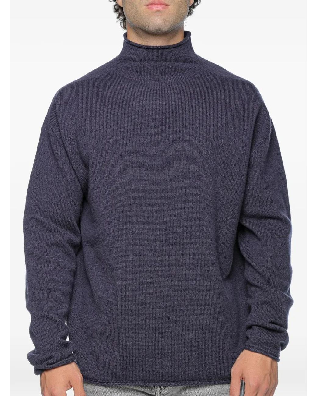 Drykorn Blue Nalon Roll-Neck Sweatshirt for men