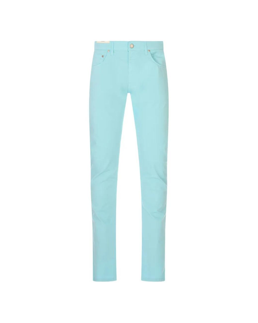 PT Torino Blue Logo-Patch Trousers for men