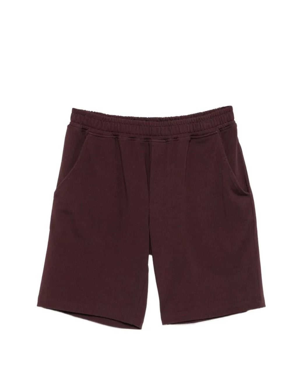 Eleventy Purple Elasticated-Waistband Shorts for men