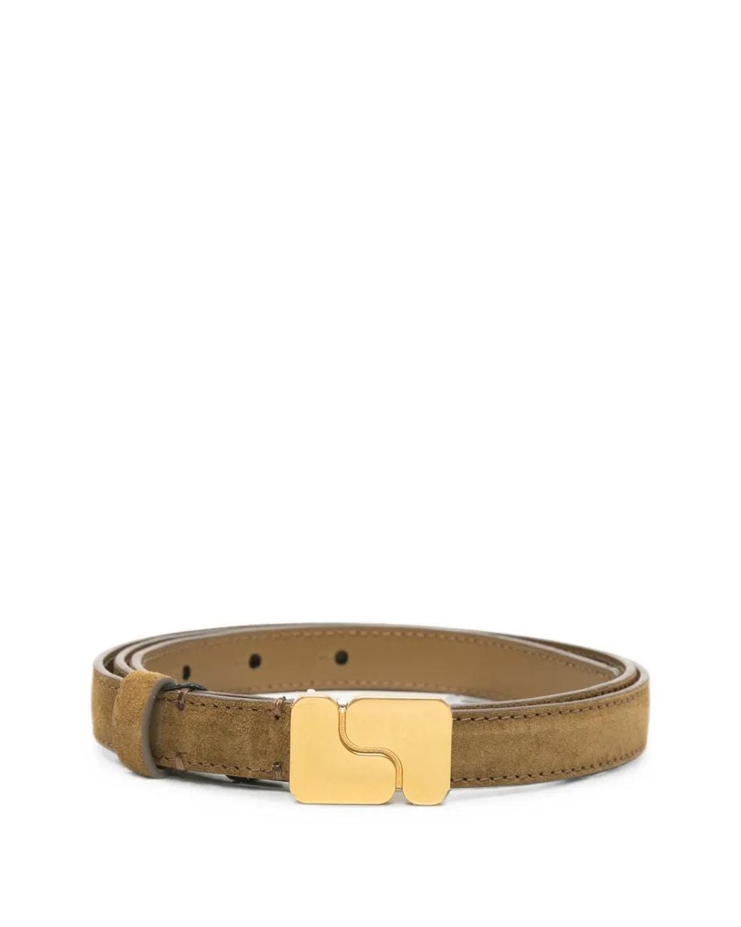 Soeur Brown Mini Ninon Logo-Plaque Belt