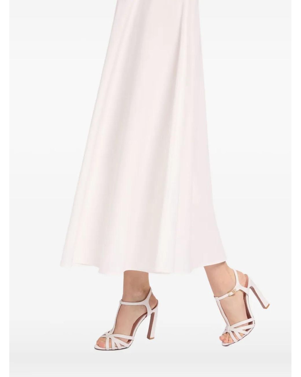 Elie Saab White Cotton Skirt