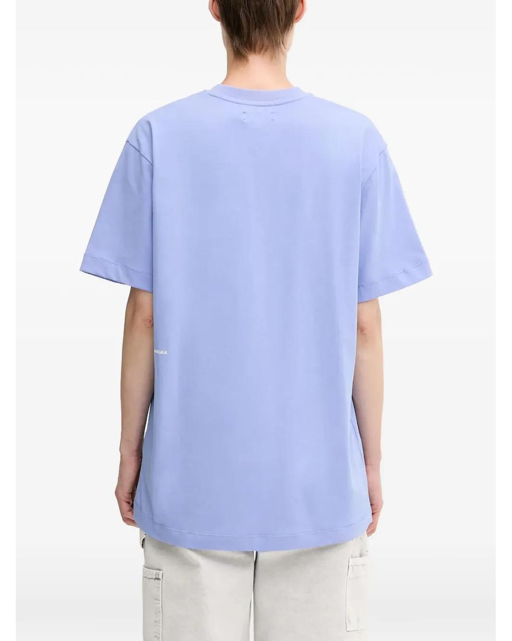 PANGAIA Blue Text-Print T-Shirt